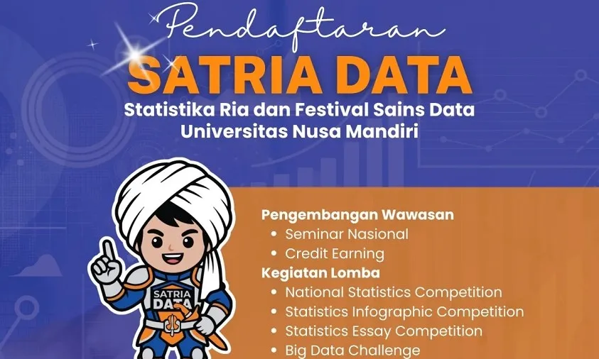 Pendaftaran SATRIA DATA 2026 Dibuka, Universitas Nusa Mandiri Gelar Seleksi Internal hingga 22 Mei 2026