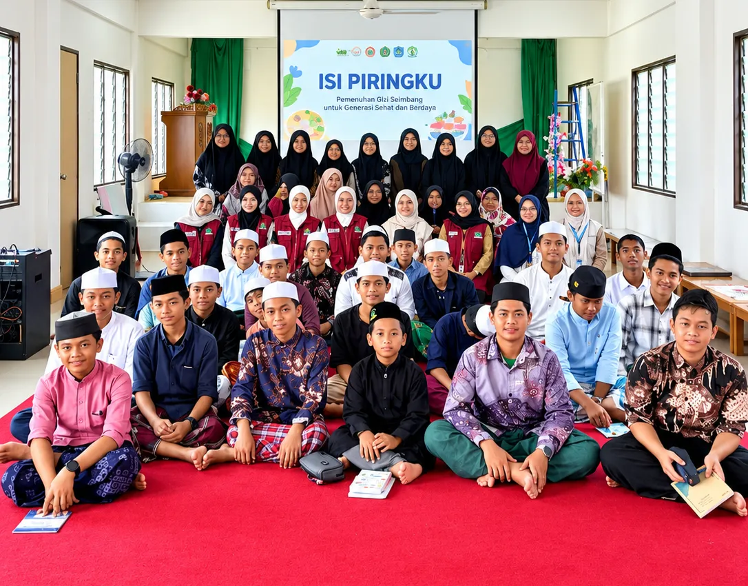 Mahasiswa UINSU Gelar KKN Internasional di Selangor, Edukasi Santri soal Gizi Seimbang lewat “Isi Piringku”