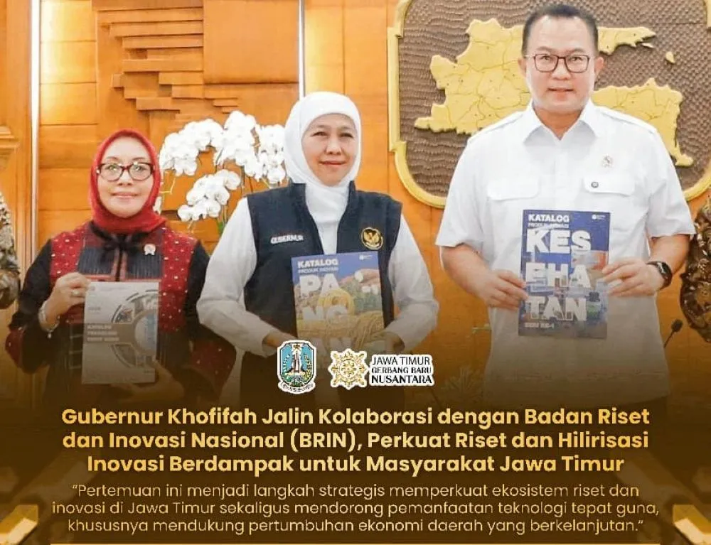 Pemprov Jatim Jajaki Kolaborasi dengan BRIN untuk Perkuat Riset dan Hilirisasi Inovasi