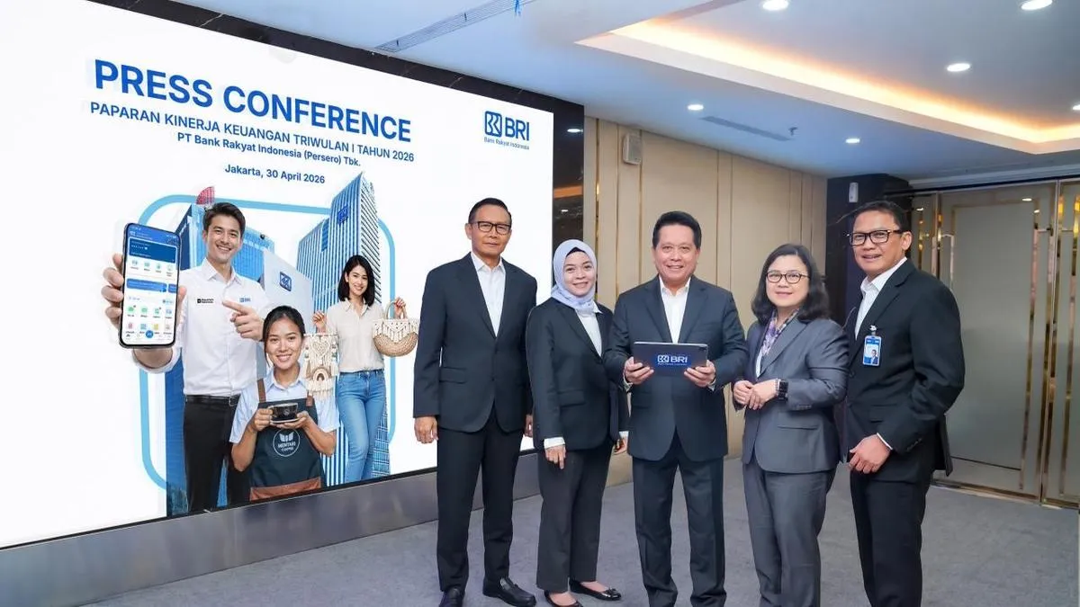BRI Catat Laba Bersih Konsolidasian Rp15,5 Triliun pada Kuartal I 2026, Tumbuh 13,7% YoY