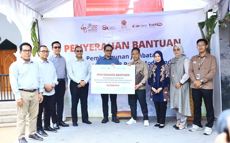 SRO Pasar Modal Indonesia Dukung Pembangunan Jembatan Beton di Kampung Cikotak, Banten