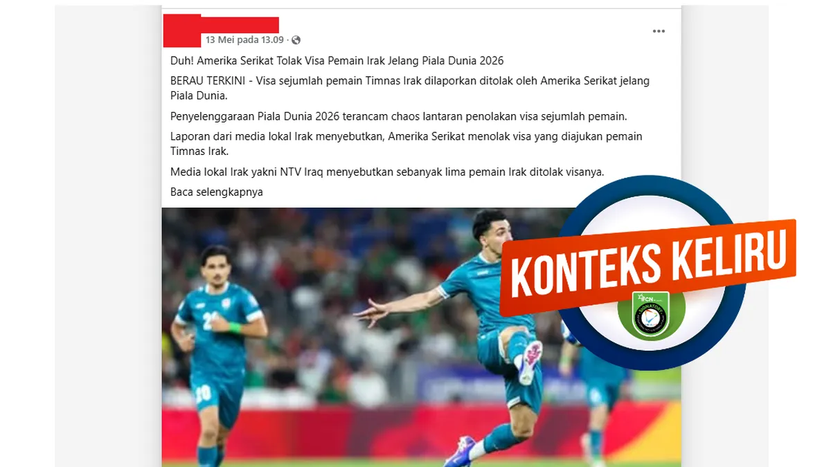 Gedung Putih Bantah Kabar Visa Lima Pemain Timnas Irak Ditolak AS Jelang Piala Dunia 2026