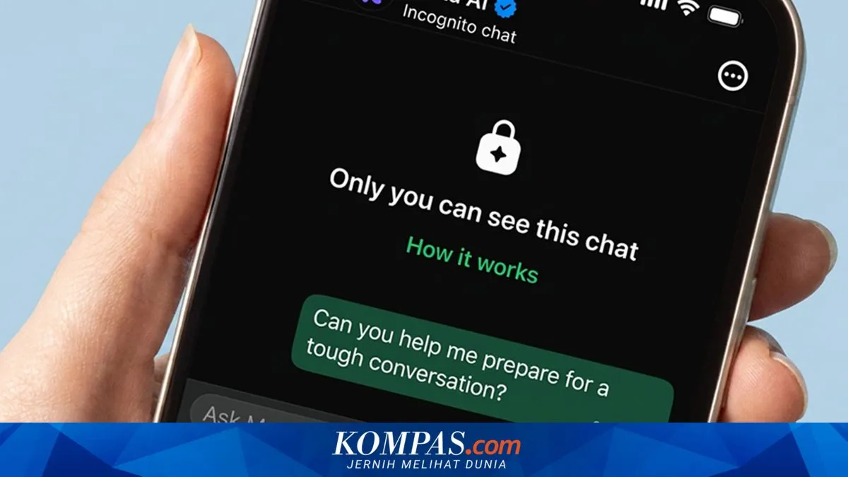 WhatsApp Siapkan Mode “Incognito Chat” untuk Meta AI, Meta Klaim Percakapan Tak Bisa Diakses