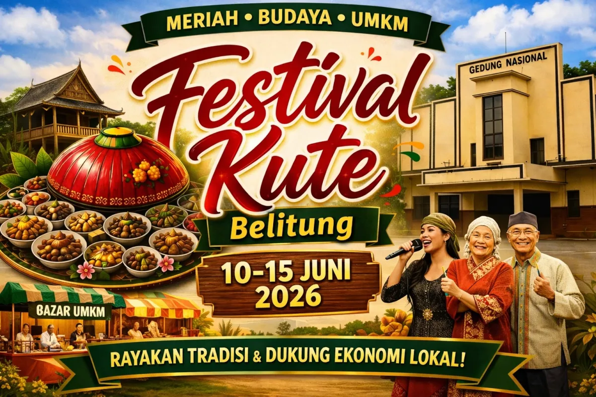 Festival Kute 2026 di Belitung Angkat Tradisi Dulang Gede dan Dorong UMKM Lokal