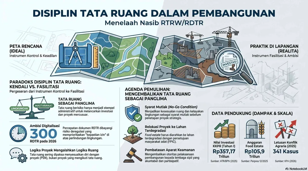 Disiplin Tata Ruang Diuji: Antara Retorika “Kepastian Ruang” dan Percepatan Proyek
