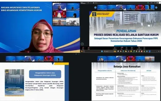 Kanwil Kemenkum Sulbar Ikuti Rapat Pendalaman Proses Bisnis Belanja Bantuan Hukum