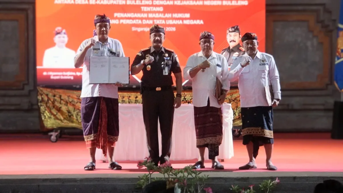 Pemkab Buleleng dan Kejari Perkuat Tata Kelola Desa lewat PKS Pendampingan Hukum