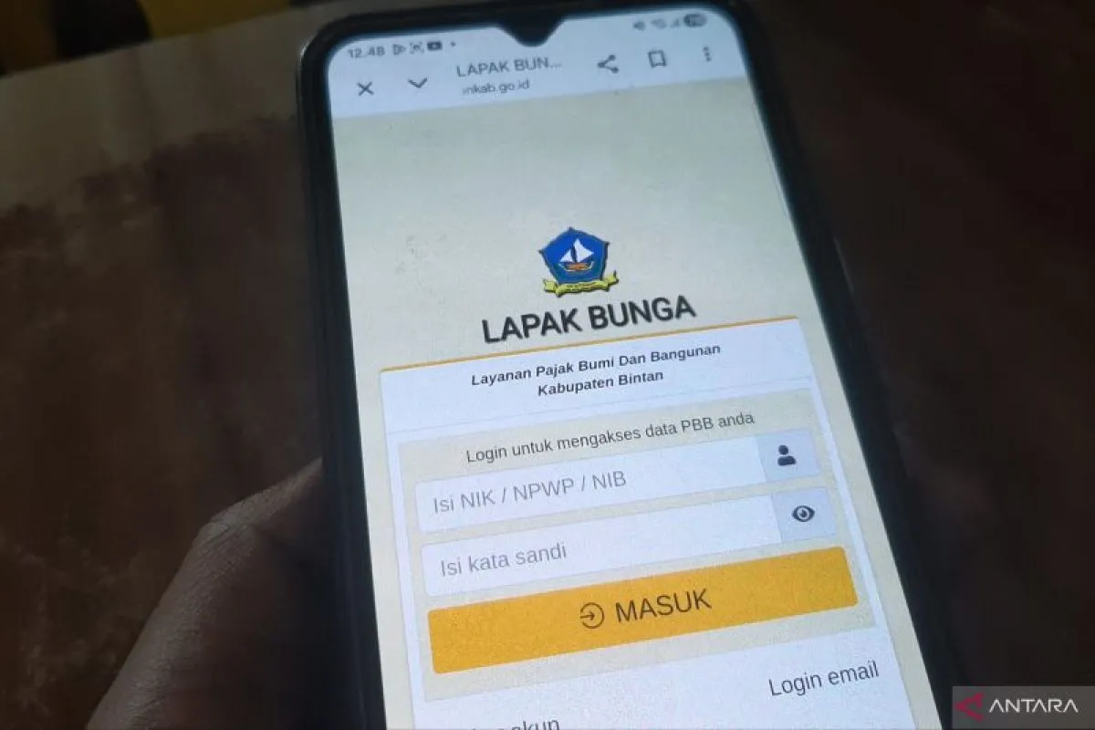 Pemkab Bintan Sediakan Pembayaran PBB 2026 Lewat Aplikasi Lapak Bunga