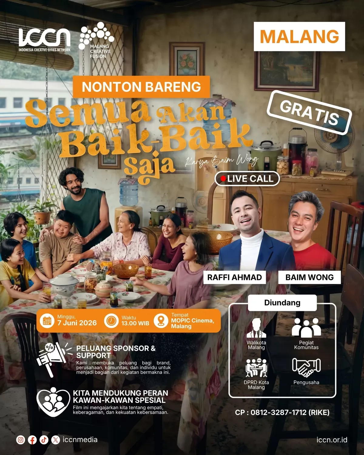 Seribu Penyandang Disabilitas dan Komunitas Kreatif Nobar Serentak Film "Semua Akan Baik-Baik Saja" di Tujuh Kota