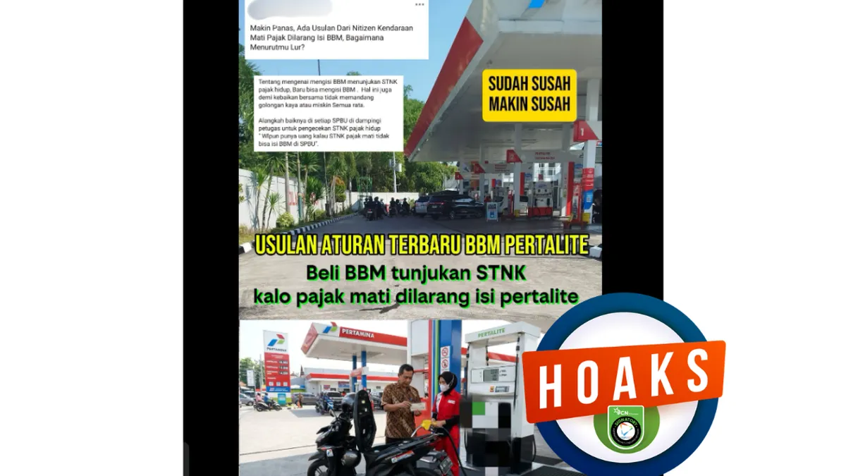 Hoaks soal Larangan Beli Pertalite bagi Kendaraan Pajak Mati, Pertamina Tegaskan Tidak Ada Kebijakan Itu