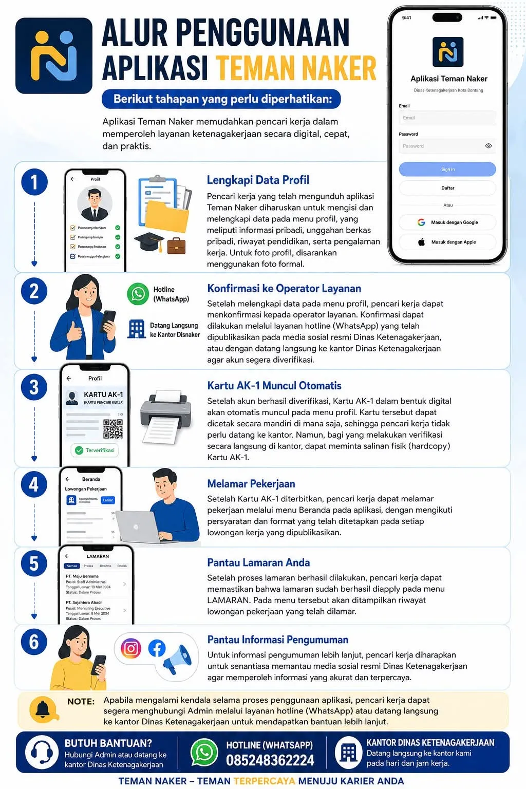 Disnaker Bontang Dorong Pencari Kerja Manfaatkan Aplikasi Teman Naker untuk Layanan Ketenagakerjaan Digital