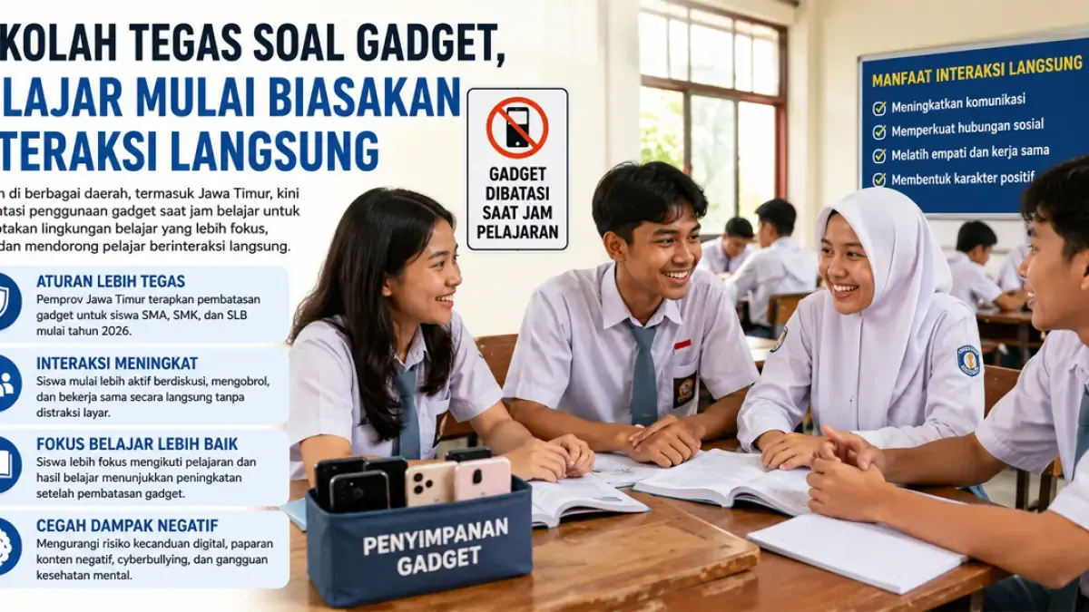 Sekolah Perketat Aturan Gadget, Siswa Didorong Fokus Belajar dan Interaksi Tatap Muka