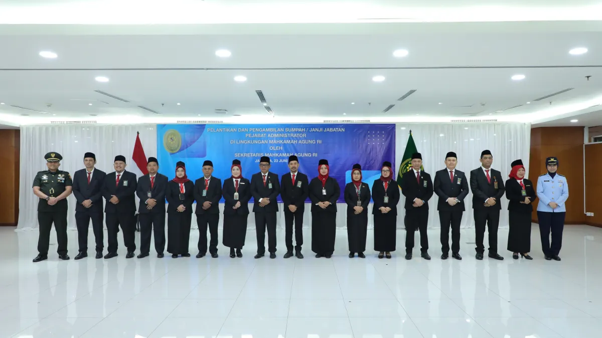 Sekretaris MA Lantik 16 Pejabat Administrator, Tekankan Transparansi dan Akuntabilitas