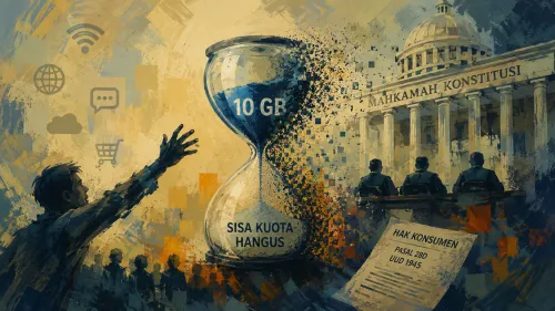 Sisa Kuota Internet Hangus Digugat ke MK, Pasutri Pekerja Digital Uji Aturan di UU Cipta Kerja