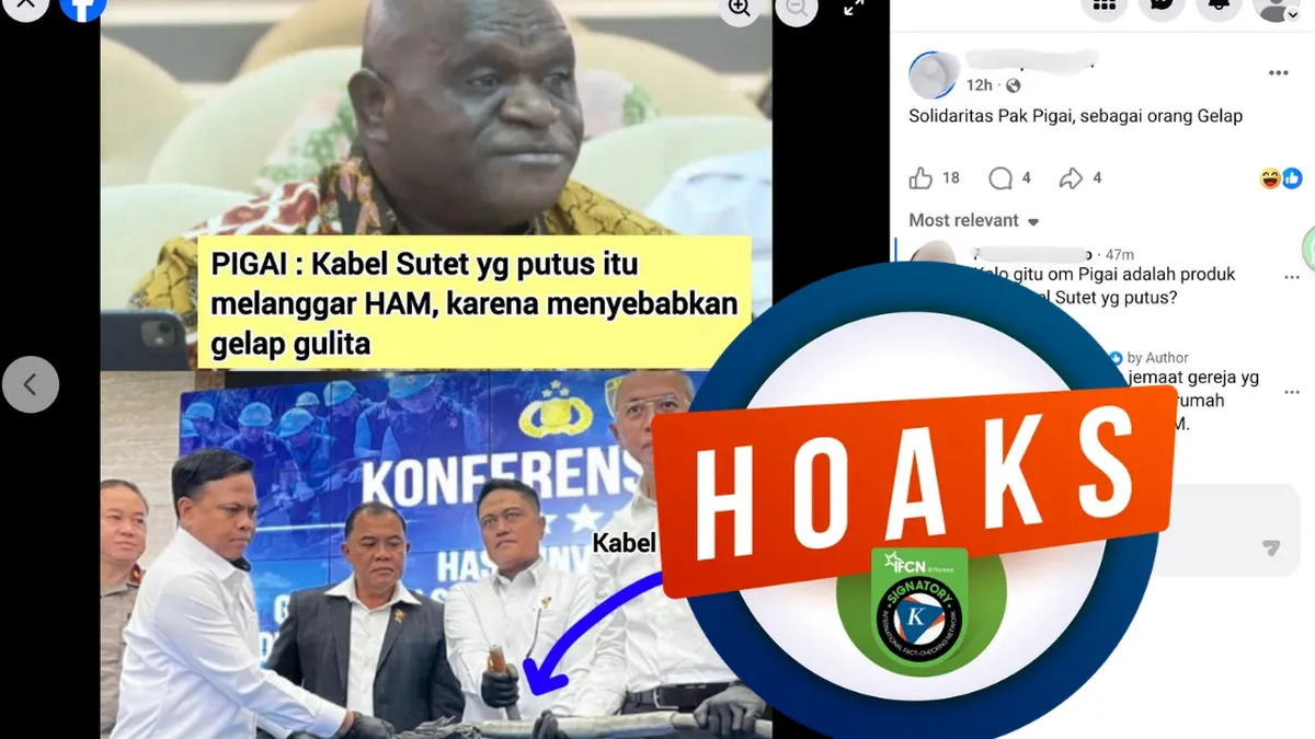 Infografik: Hoaks Klaim Natalius Pigai Sebut Blackout Sumatera sebagai Pelanggaran HAM
