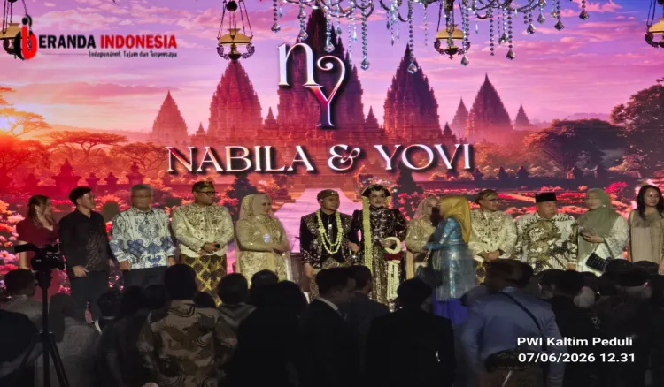 Resepsi Pernikahan Nabila-Yovi di Samarinda Hadirkan Ragam Tradisi dan Hiburan, dari Sampe’ hingga Katon Bagaskara