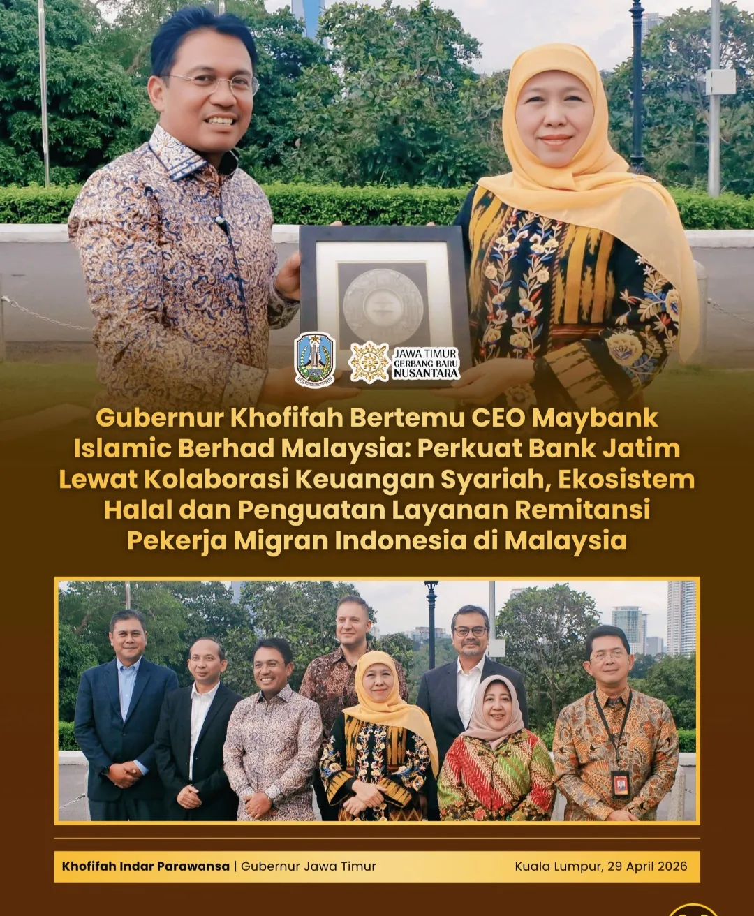 Jawa Timur Dorong Penguatan Perbankan Syariah lewat Kolaborasi dengan Maybank Islamic