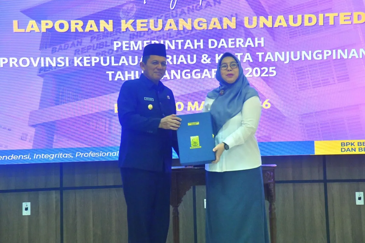 Gubernur Kepri Serahkan Laporan Keuangan Unaudited TA 2025 kepada BPK Perwakilan Kepri
