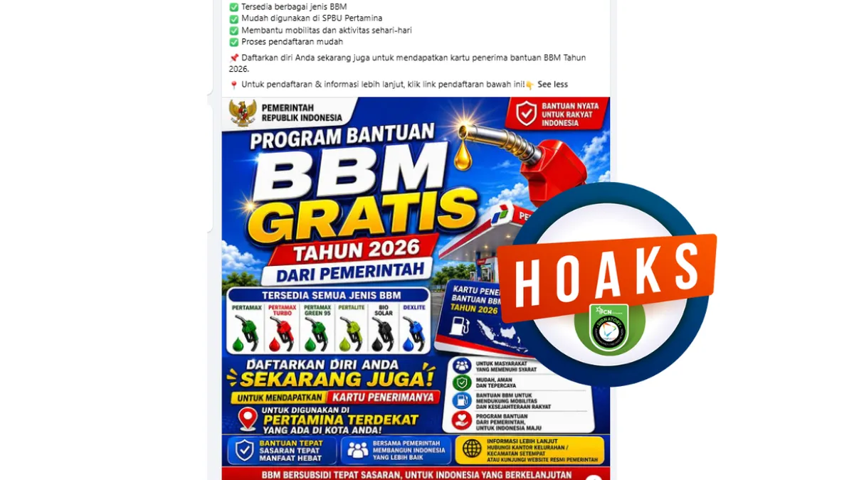 Hoaks Tautan BBM Gratis 2026 Beredar di Media Sosial, Pertamina Minta Warga Waspada