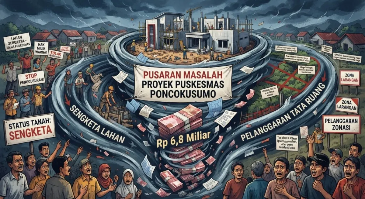 Proyek Puskesmas Poncokusumo Rp 6,8 Miliar Disorot: Dugaan Pelanggaran Tata Ruang dan Sengketa Lahan Mencuat