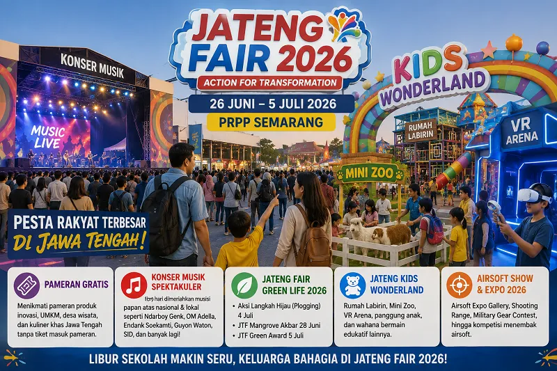 Jateng Fair 2026 Hadirkan Hiburan, Edukasi, Konser Musik, dan Kids Wonderland untuk Libur Sekolah