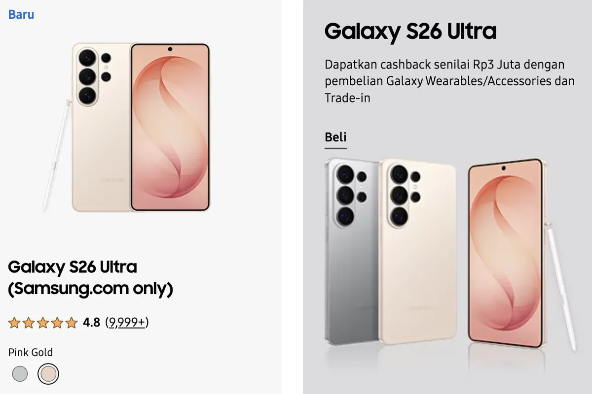 Samsung Pangkas Harga Galaxy S26 Ultra, Diskon Disebut Lebih Besar dari Tahun Lalu