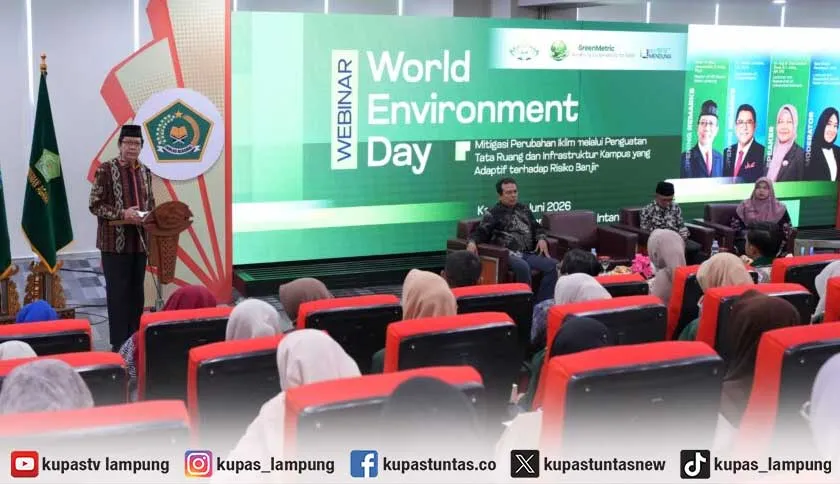 Peringati World Environment Day 2026, UIN Raden Intan Lampung Gelar Webinar Mitigasi Iklim dan Kampus Adaptif Banjir