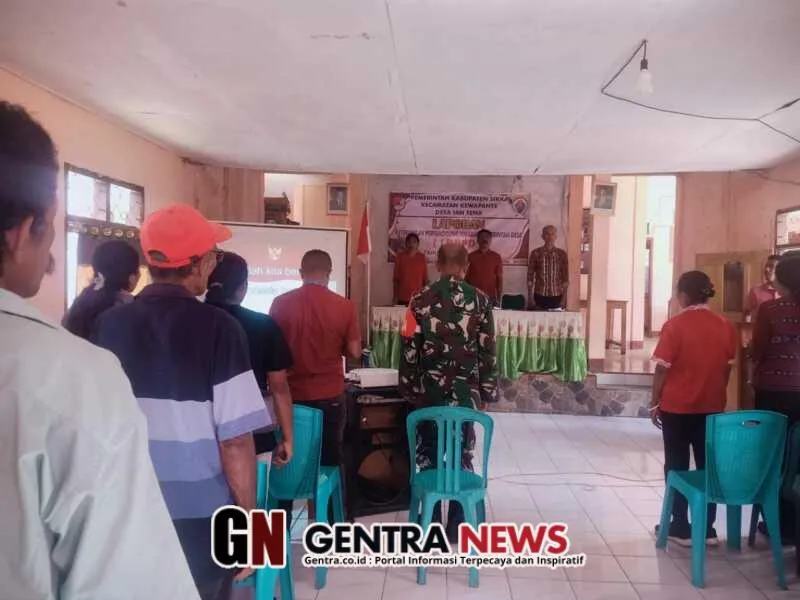 Babinsa Hadiri Penyampaian LKPPD Desa Iantena, Dorong Transparansi dan Evaluasi Program Desa