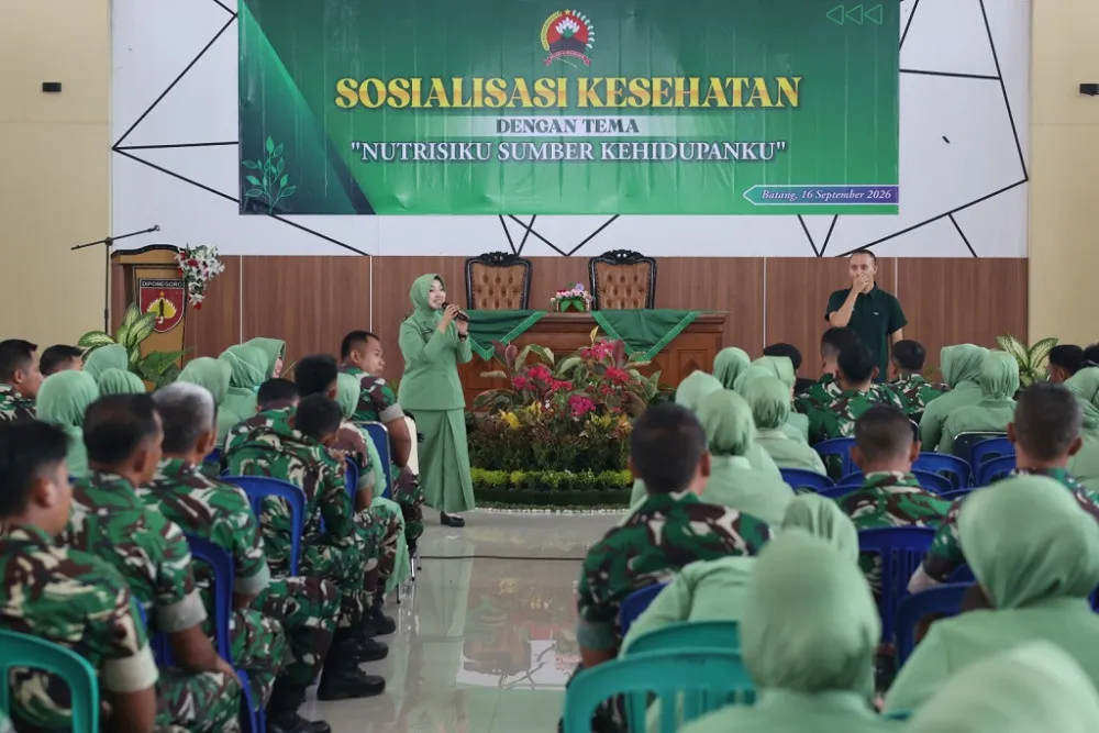 Kodim 0736/Batang Gelar Sosialisasi Nutrisi dan Pola Hidup Sehat untuk Prajurit dan Persit
