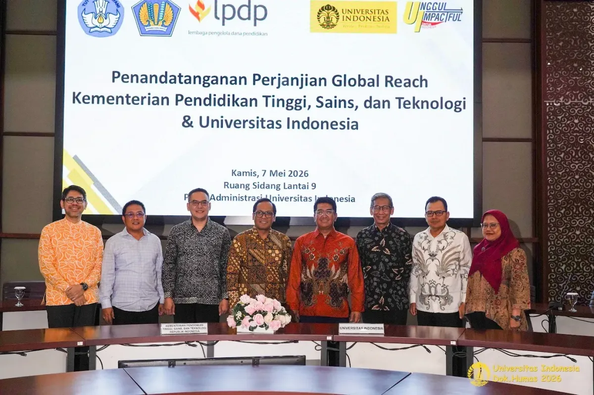 UI Teken Kerja Sama Global Reach, Perkuat Internasionalisasi Riset dan Target 100 Besar Dunia