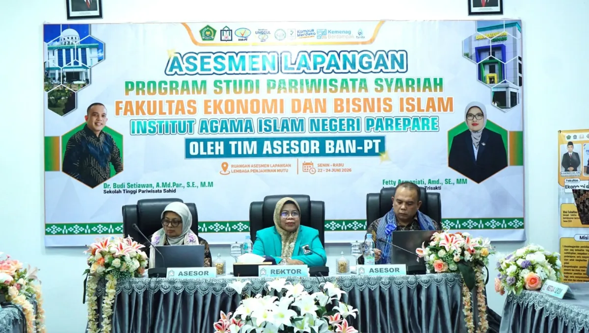 Asesmen Lapangan Prodi Pariwisata Syariah IAIN Parepare Dimulai, Asesor BAN-PT Tekankan Transparansi Dokumen