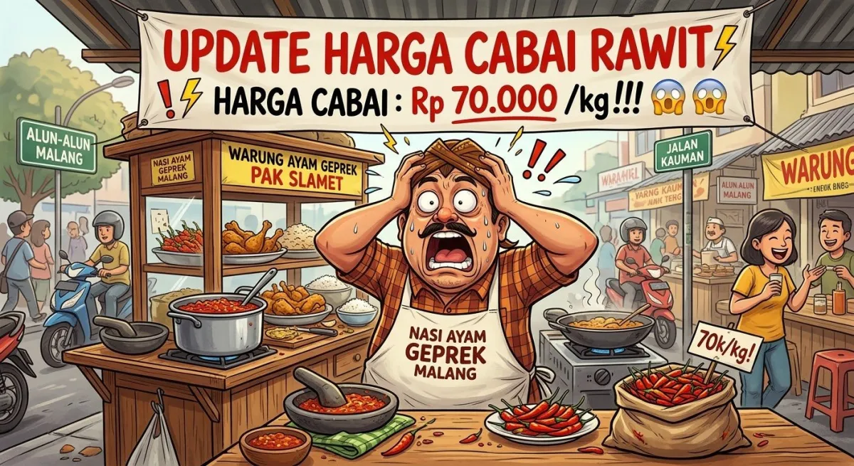 Harga Cabai dan Sayur Naik di Malang, Pelaku UMKM Kuliner Kurangi Takaran demi Tahan Harga