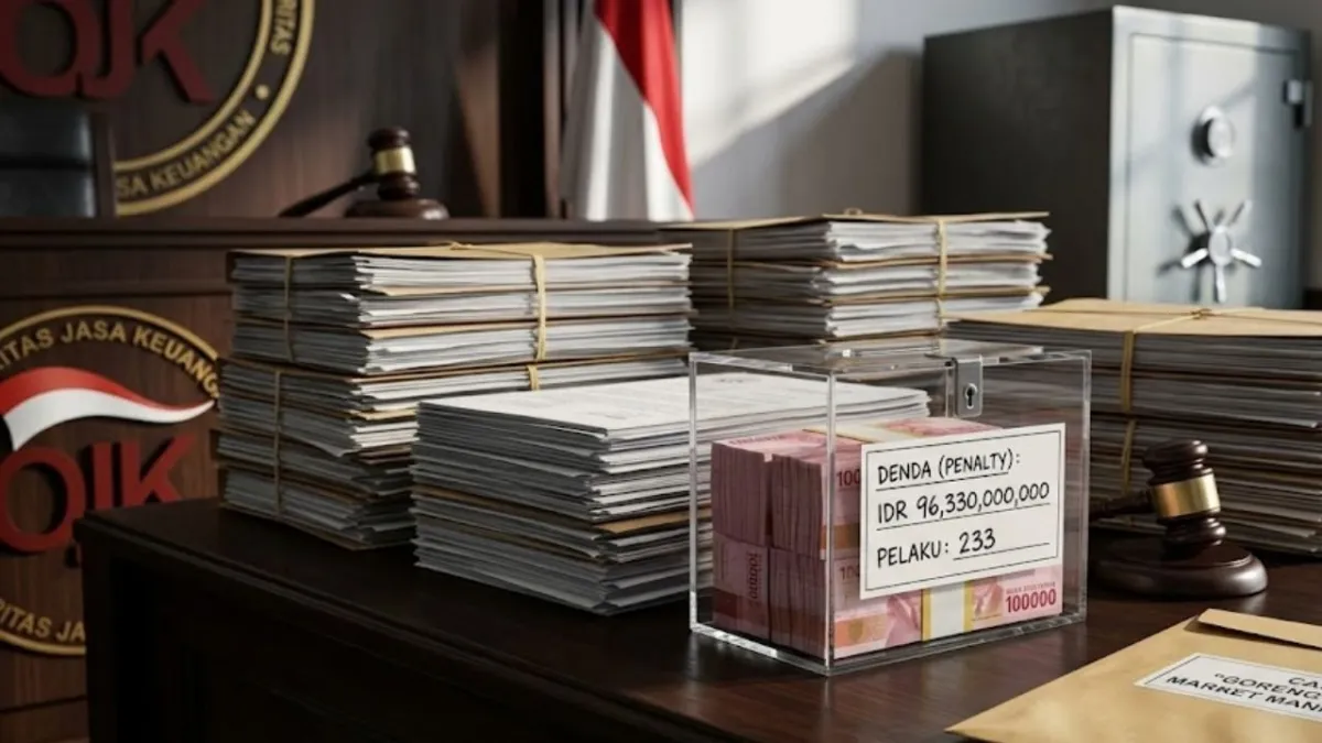 OJK Denda 233 Pelaku Pasar Modal Rp96,33 Miliar, Rp29,3 Miliar Terkait Manipulasi Saham