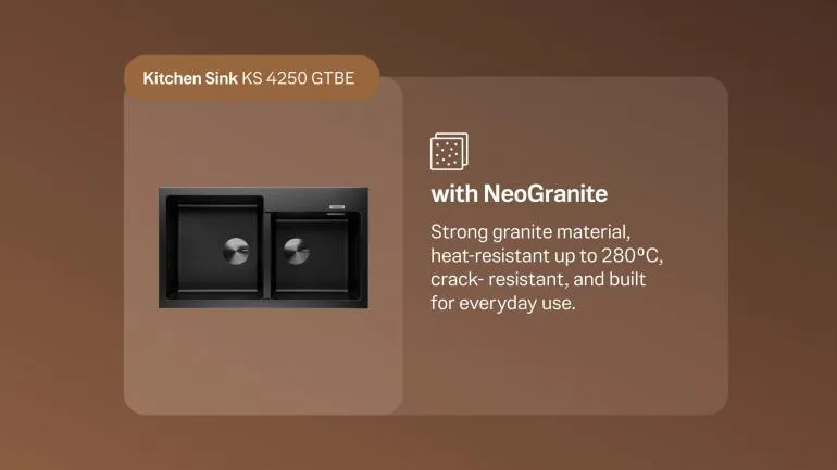 MODENA Rilis Wastafel Granit Velvet Series untuk Dapur Modern yang Mudah Dirawat