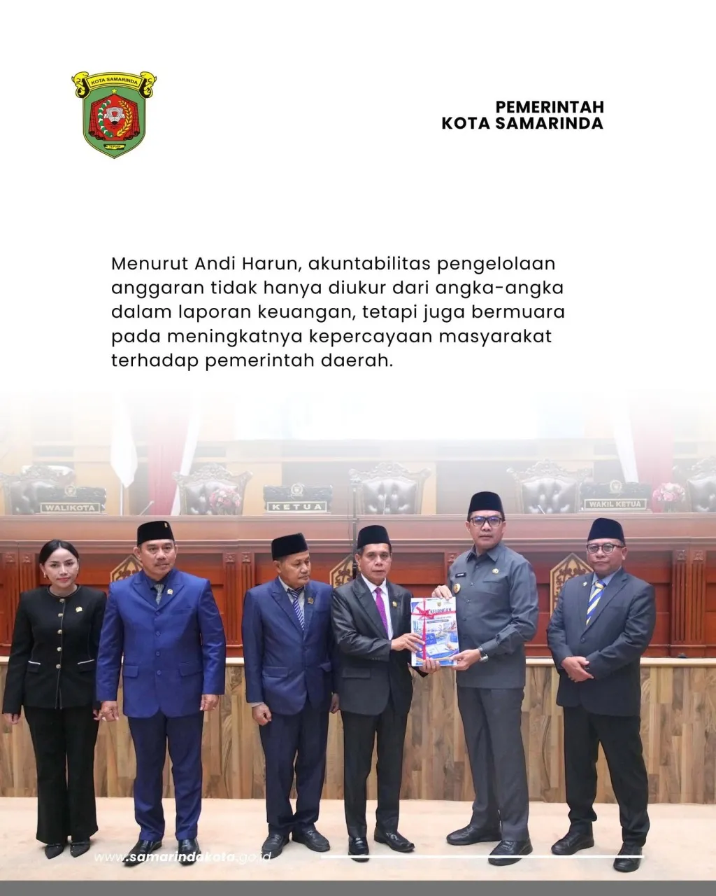 Andi Harun Tegaskan Transparansi APBD 2025, Samarinda Raih Opini WTP ke-11 Berturut-turut