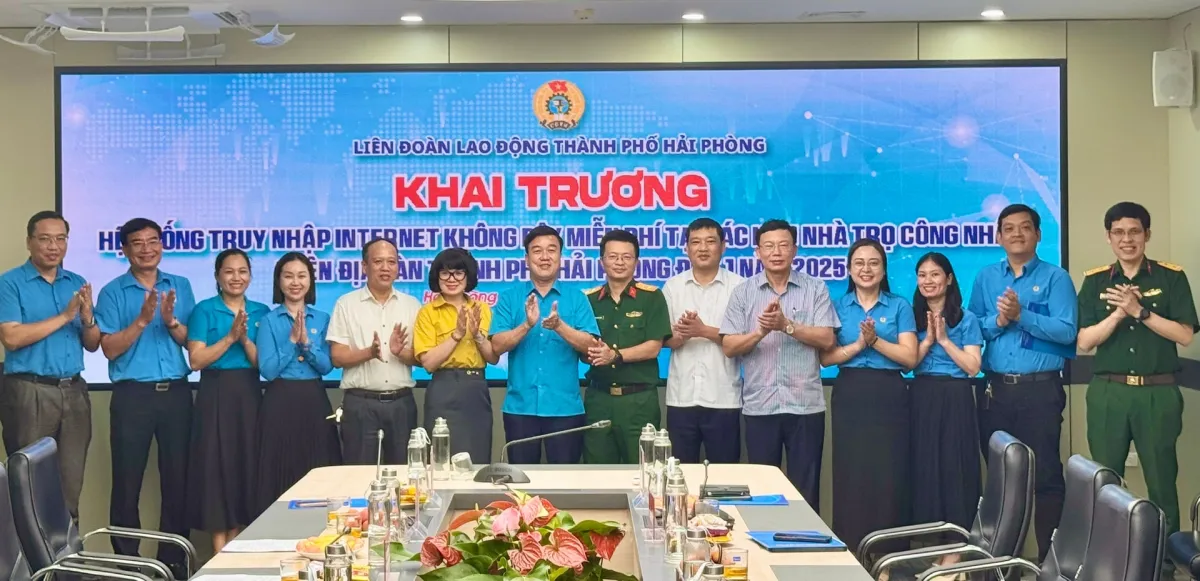 Serikat Buruh Hai Phong Pasang Internet Nirkabel Gratis di 90 Asrama Pekerja pada 2025