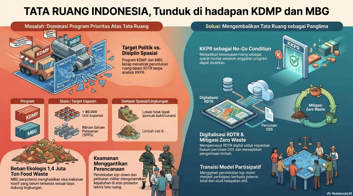 Program MBG dan KDMP Dikebut, Disiplin Tata Ruang Dinilai Terancam