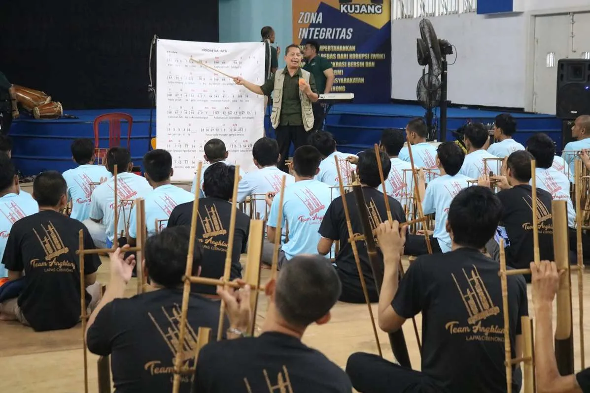 Lapas Cibinong Gelar Pelatihan Angklung untuk Pembinaan Warga Binaan