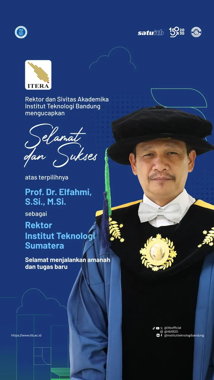 Prof. Elfahmi Terpilih sebagai Rektor Itera Periode 2026–2030