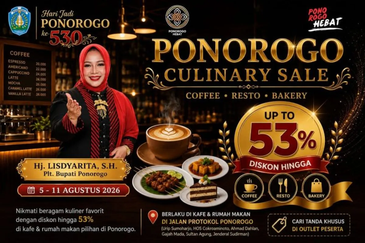 Ponorogo Gelar Promo Kuliner Diskon hingga 53 Persen untuk Dorong Ekonomi Lokal