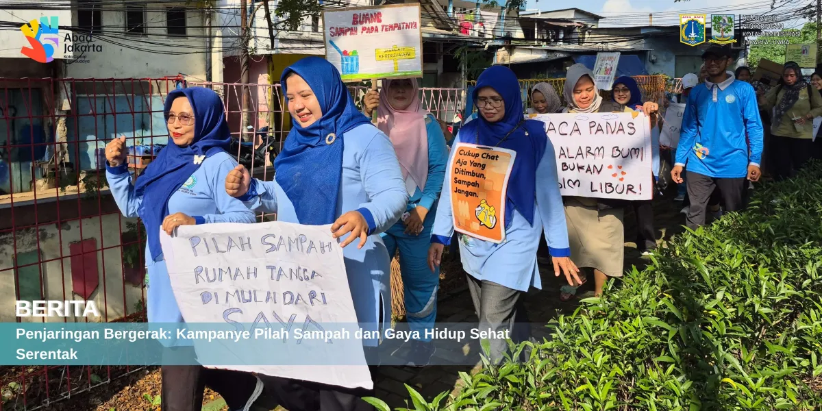 PKK Kelurahan Penjaringan Gelar Senam, Edukasi Pilah Sampah, dan Penyuluhan Gizi Seimbang