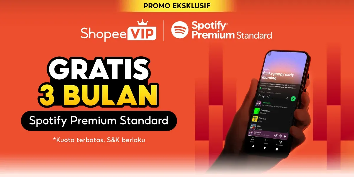 ShopeeVIP dan Spotify Tawarkan Akses Gratis Spotify Premium 3 Bulan hingga 4 Juli 2026
