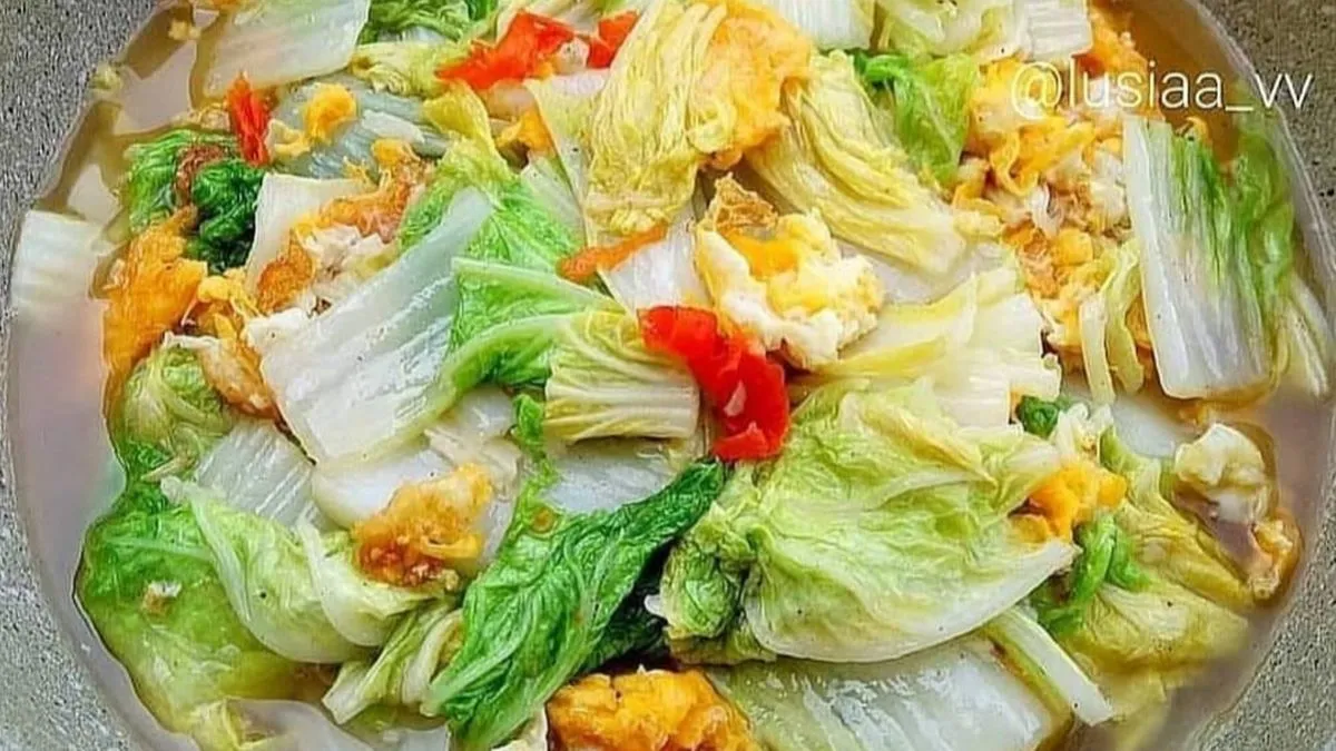 Resep Tumis Kuah Sawi Putih dan Jamur Enoki Lada Hitam untuk Menu Harian