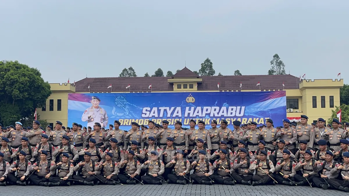 Kapolri Soroti Potensi Dampak Konflik Global saat Rakernis Brimob di Depok