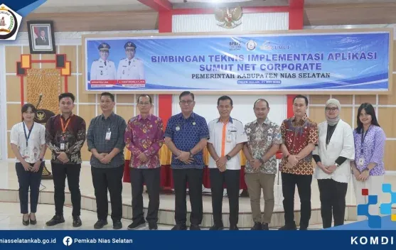 Bupati Nias Selatan Resmi Buka Bimtek Implementasi Aplikasi Sumut Net Corporate