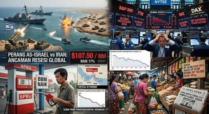 Eskalasi AS–Israel dan Iran Picu Kekhawatiran Resesi Global, Harga Minyak Brent Tembus US$107