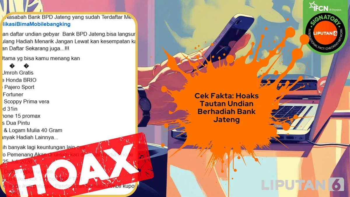 Tautan Pendaftaran Undian Berhadiah Bank Jateng yang Beredar di Facebook Dipastikan Hoaks