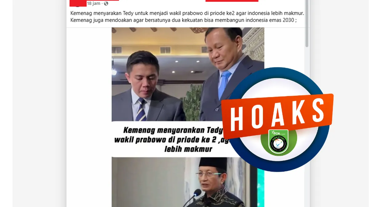 Kemenag Bantah Klaim Sarankan Teddy Indra Wijaya Jadi Cawapres Pendamping Prabowo di Pilpres 2029