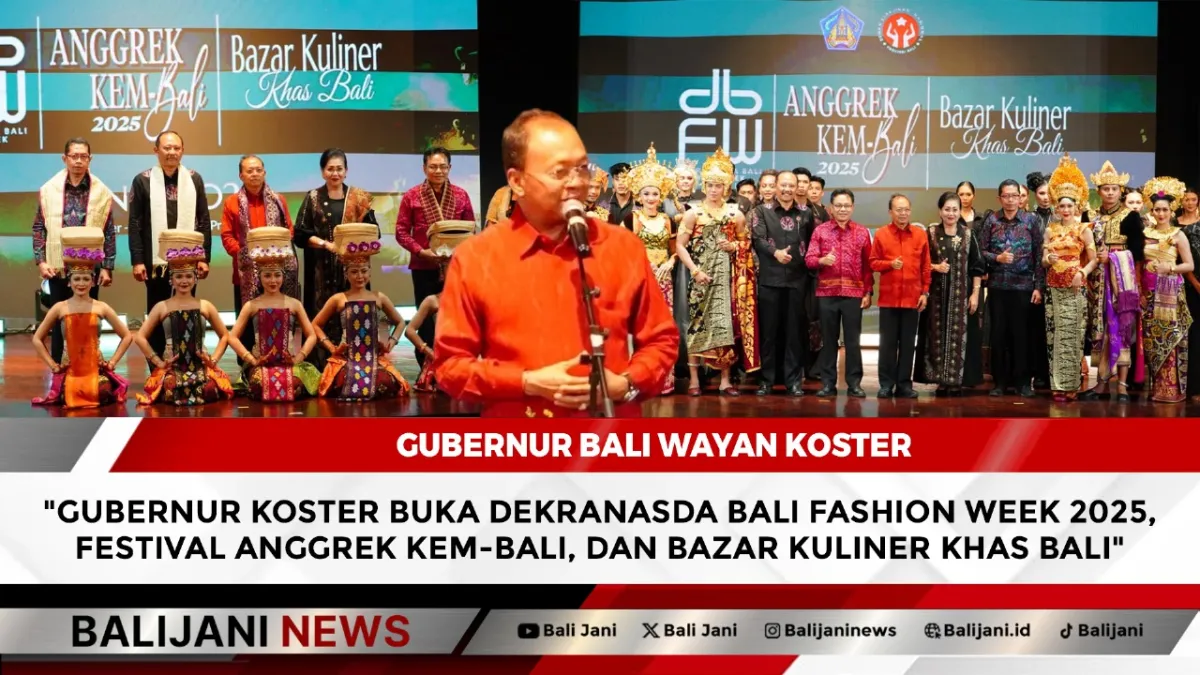 Gubernur Koster Resmikan Dekranasda Bali Fashion Week 2025, Festival Anggrek Kem-Bali, dan Bazar Kuliner di Art Center Denpasar