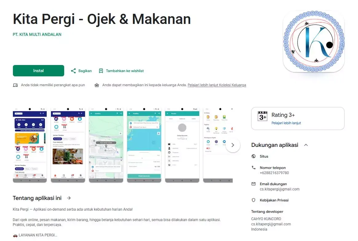 Aplikasi Ojol Lokal dari Bantul “Kita Pergi” Resmi Meluncur, Usung Transparansi bagi Mitra